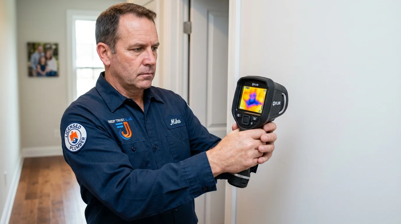 Thermal imaging leak detection by Johns Plumbing LLC in Siler City